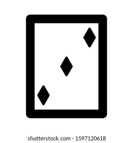 ace of diamonds icon isolated sign symbol vector illustration - high quality black style vector icons
