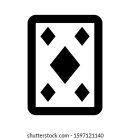 ace of diamonds icon isolated sign symbol vector illustration - high quality black style vector icons
