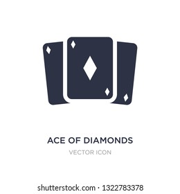 ace of diamonds icon on white background. Simple element illustration from Entertainment and arcade concept. ace of diamonds sign icon symbol design.