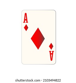 Ace of Diamonds icon, playing card, vector illustration, linear style pictogram isolated on white. Diamonds card symbol, logo illustration. editable stroke.