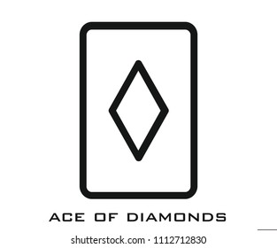 Ace of diamonds icon signs