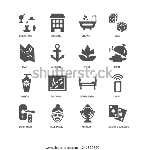 Ace Diamonds Meal Lotus Doorknob Wifi Stock Vector Royalty