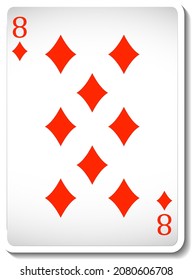 Ilustración aislada del As de Diamantes Jugando con tarjeta