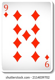 Ace of Diamonds Playing Card Isolated illustration