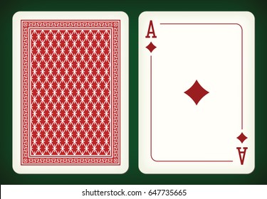 Ace of diamonds - playing cards vector illustration