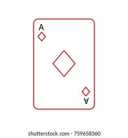 ace of diamonds or tiles french playing cards related icon icon 