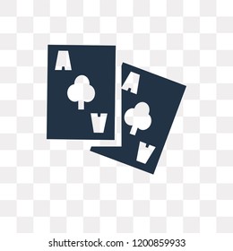 Ace of diamonds vector icon isolated on transparent background, Ace of diamonds transparency concept can be used web and mobile