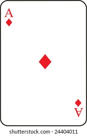 Ace of Diamonds Vector Illustration