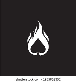 ace fire logo design template