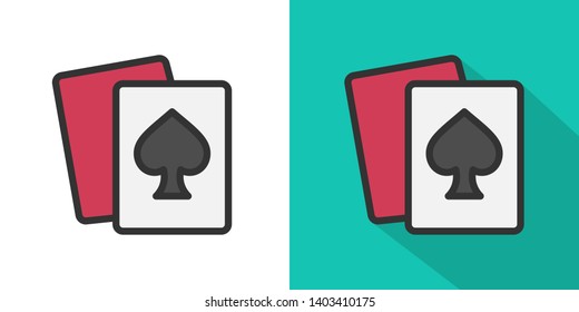 Ace Flat Design Icon Vector