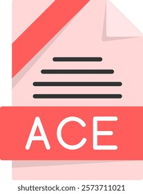 ACE Flat Style Icon Design