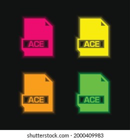 Icono de vector de neonato brillante de cuatro colores de hielo