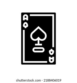 Ass Spiel Glyph Symbol Vektorgrafik. Ass-Game-Schild. einzelne Symbolillustration