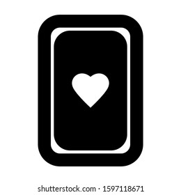 ace of hearts icon isolated sign symbol vector illustration - high quality black style vector icons
