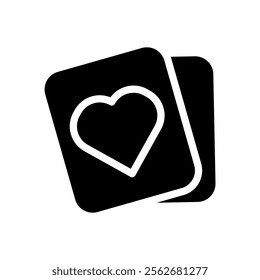 Ace of hearts playing cards. Concept of love, luck, and gambling.