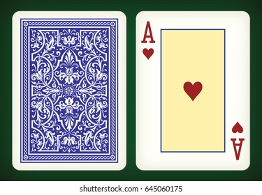 Ace of hearts - playing cards vector illustration