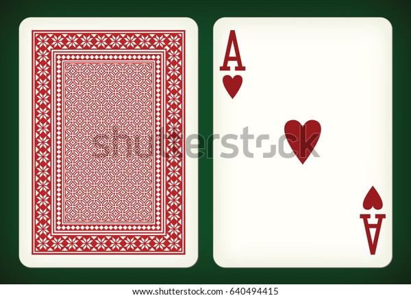 Ace Hearts Playing Cards Vector Illustration Stock Vector (Royalty Free ...