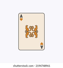 Ace of Hearts simple Illustration