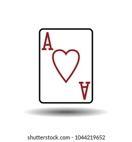 Ace of hearts vector illustration