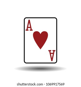 Ace of hearts vector illustration