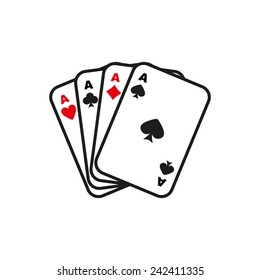 The Ace icon. Playing Card Suit symbol. Flat Vector illustration