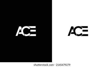 ACE letter logo, ace logo letter design