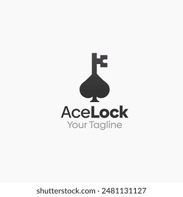 Ace Lock Logo Vector Template Design. Good for Business, Start up, Agency, and Organization