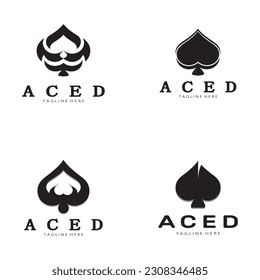 ace logo design for casino poker app games vector
