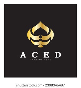 ace logo design for casino poker app games vector