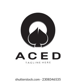 ace logo design for casino poker app games vector
