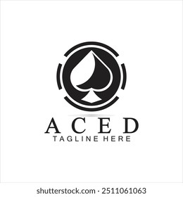 Ace Logo Design for Casino Poker Business, Gamble, Card Game, Speculate, etc-vector