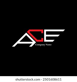 ACE logo design, ACE simple and modern logo. ACE luxurious alphabet design  