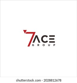 ace logo design vector seven flower symbol icon design alphabet game modern hexagon square font cards playing company group business group team number 7 poker concept idea