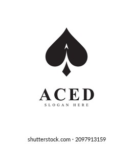 Ace logo icon design for Card Game  Casino Business 