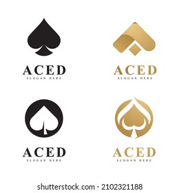 Ace logo icon design for Card Game  Casino Business 