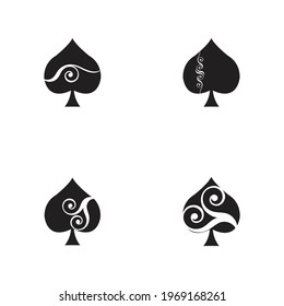 Ace logo set vector illustration design template