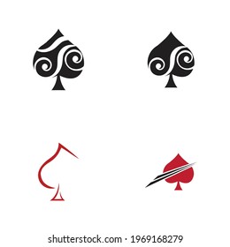 Ace logo set vector illustration design template