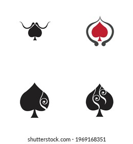 Ace logo set vector illustration design template
