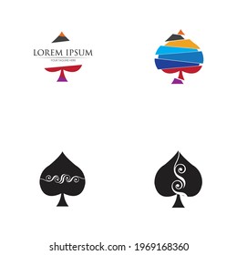 Ace logo set vector illustration design template