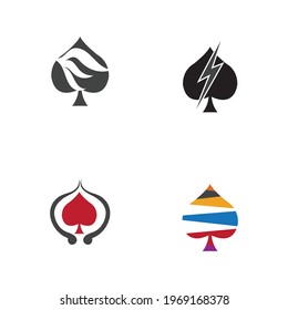 Ace logo set vector illustration design template