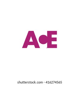 ACE Logo. Vector Graphic Branding Letter Element. White Background