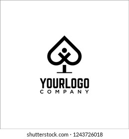 ace logo vector graphic outline minimalist