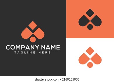 Ace logo vector graphic outline minimalist.