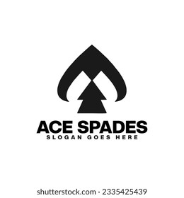 ace logo vector graphic outline minimalist