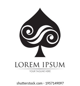 Ace logo vector illustration design template
