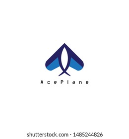 ace plane logo in vector illustration