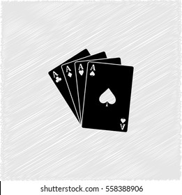 Ace Playing Card Black Vector Icon Stock Vector (Royalty Free ...