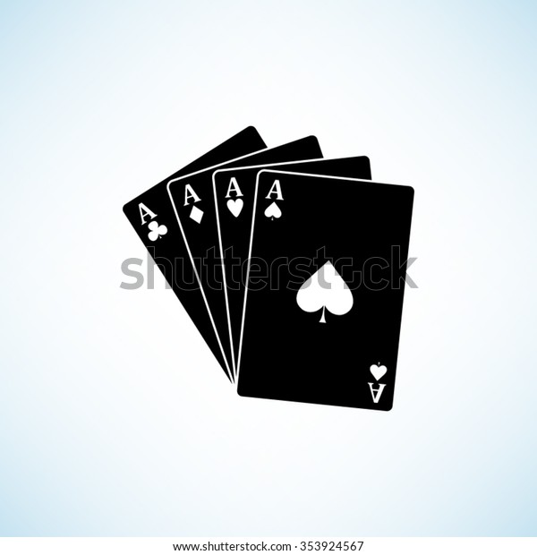 Ace Playing Card Black Vector Icon Stock Vector (Royalty Free ...