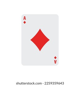 Ace playing card for poker hand game. Vector Illustration.