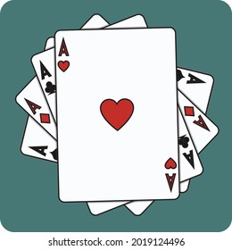 ace playing cards, in vector format